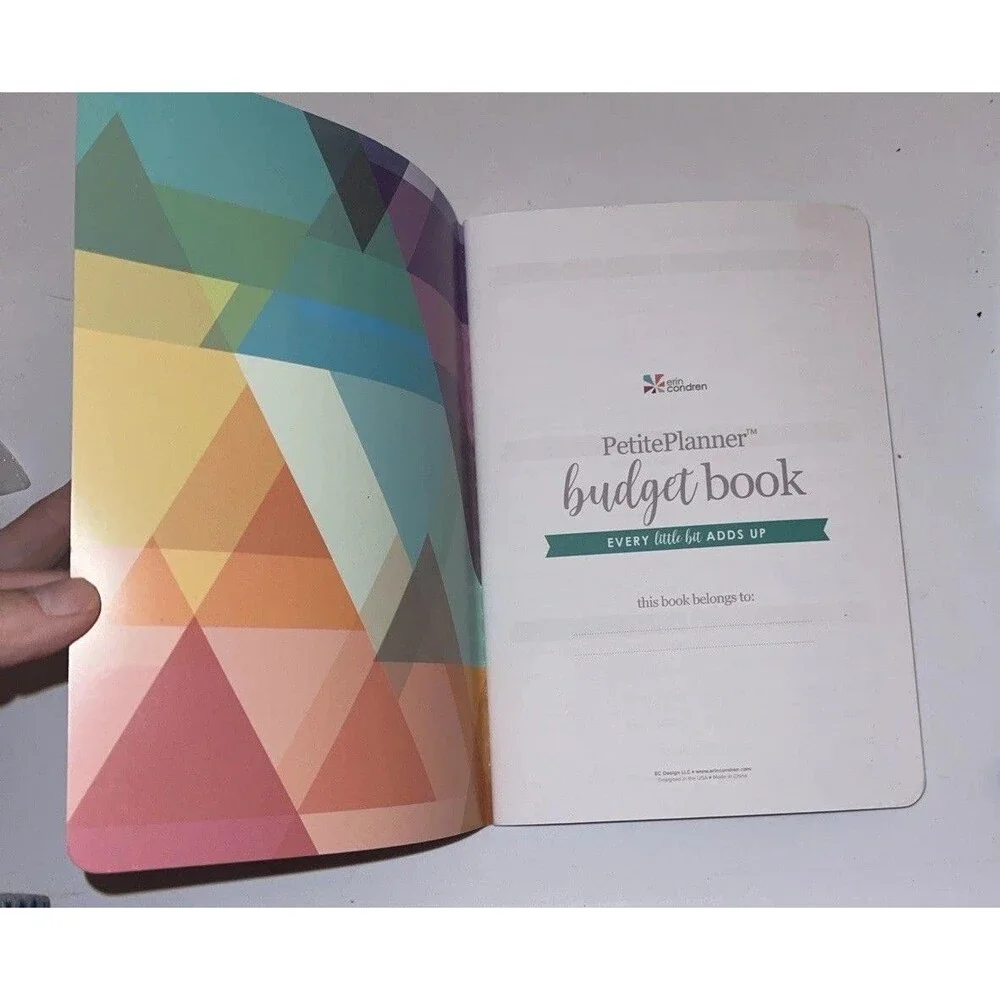 Erin Condren Budget Book 13 Month Planner Geometric Rainbow 8.5 in x 5.75 in